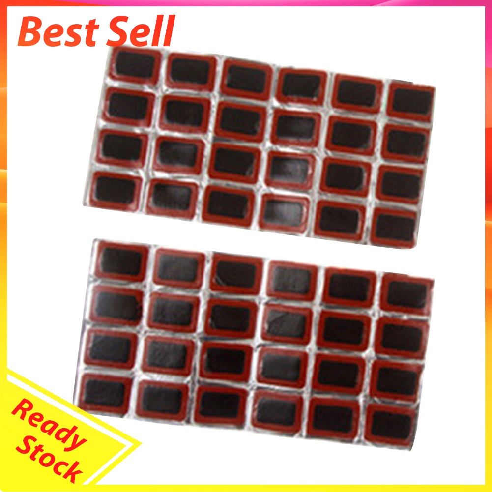 48pcs Round Bicycle Tire Repair Rubber Patches without Glue Self Adhesive