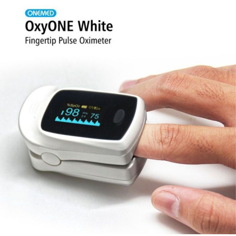 OxyOne White Onemed / Fingertip Pulse Oxymeter / Alat Cek Saturasi Oksigen / Pulse Oximeter