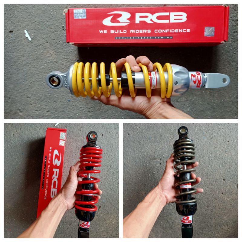 SHOCK BELAKANG RCB UKURAN 330MM/305MM VARIO150/125 OLD NEW MIO XEON MIO J MIO M3 BEAT SCOOPY PNP 100