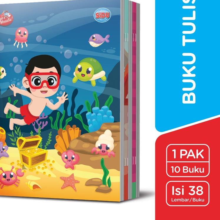

바 10pcs Buku Tulis SIDU Garis 38lembar / 1pack Buku Tulis SIDU 38lembar Terbaru