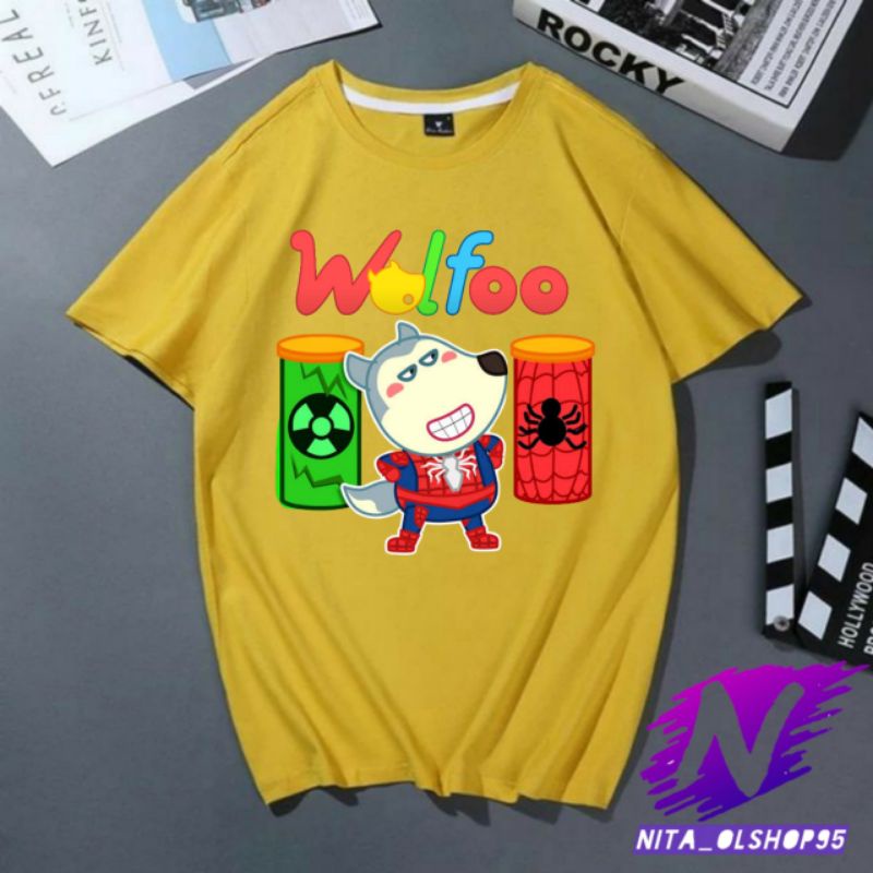 kaos wolfoo baju wolfoo superhero karakter baju anak