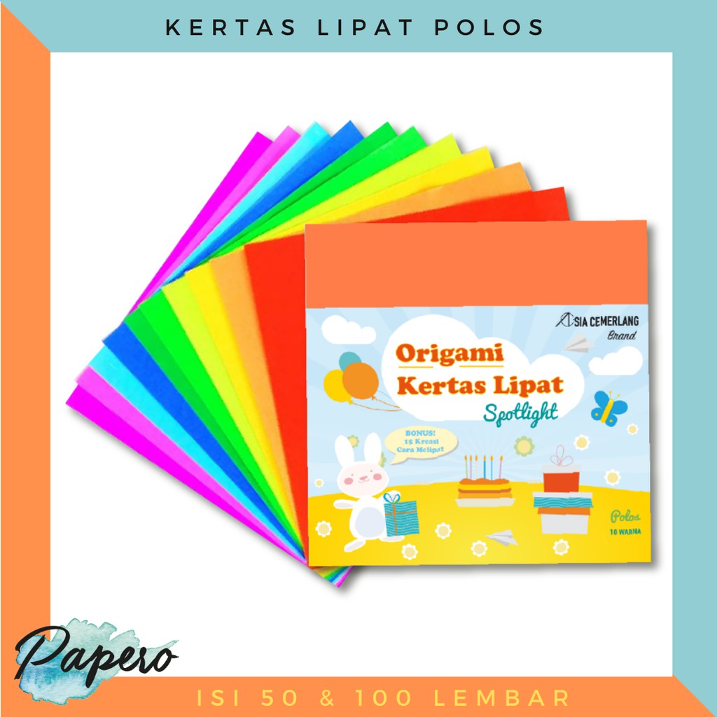 

Kertas Lipat Origami Warna Polos