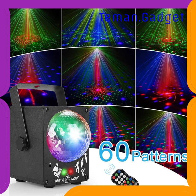 TG-DG173 CAIYUE Proyektor Laser LED Lampu Disco 60 Patterns - M-RGB-60A