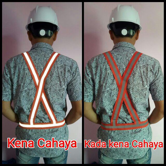 Elastic Scotlight Vest Rompi Karet Safety Proyek V Guard Merah Red