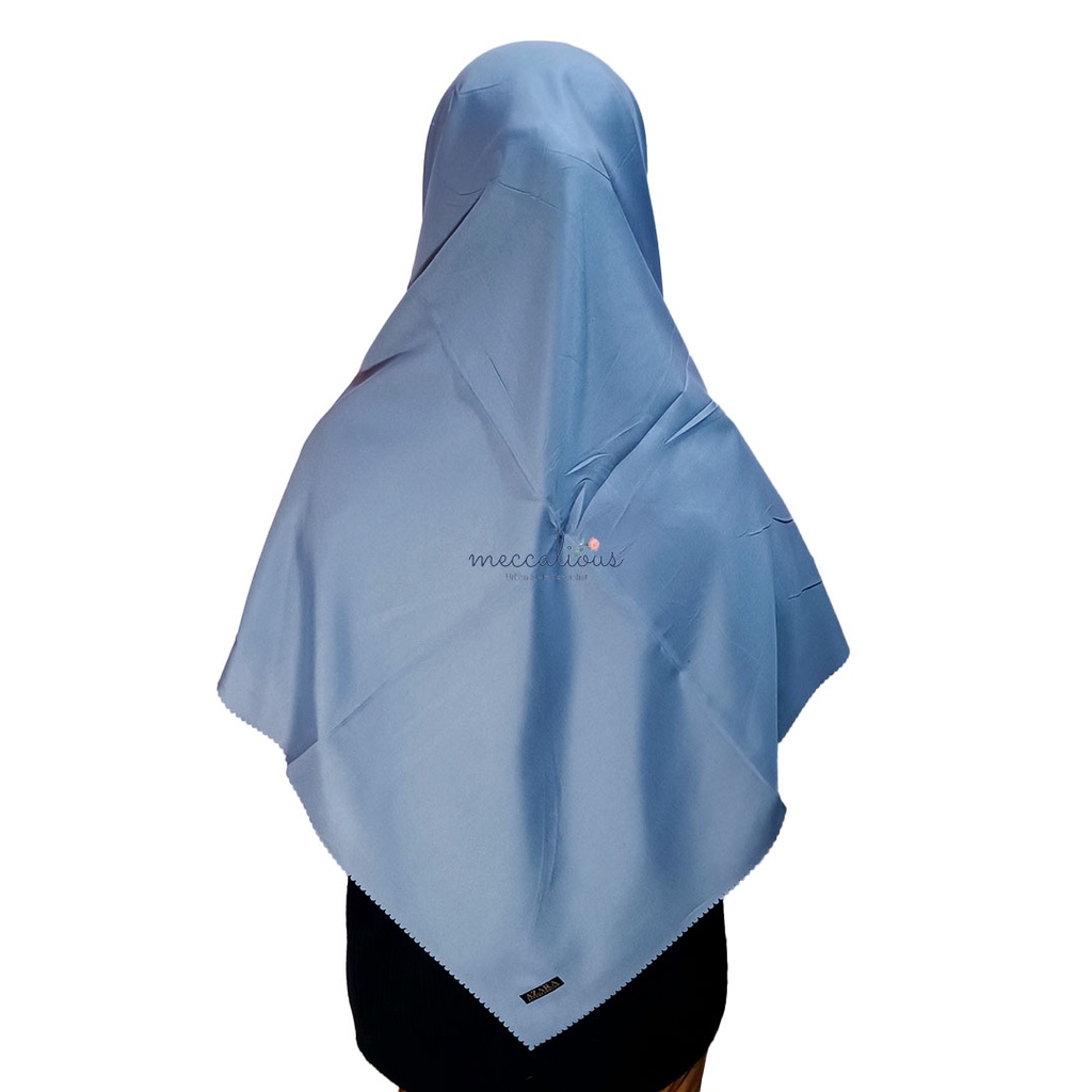 Jilbab Segi Empat Azara Voal Syari 130 x 130 Oskara  Miracle Jumbo Syar'i Laser Cut-Greyish Blue