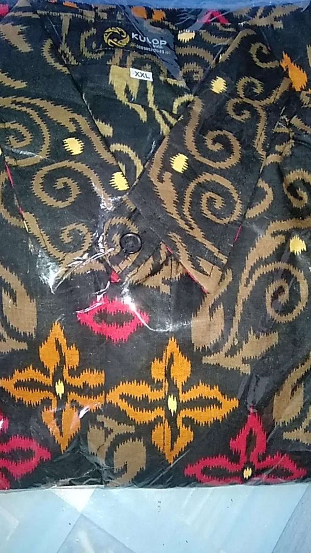 Kemeja Batik Pria Big Size Ld 140 Baju Lengan Pendek Jumbo 5xl 6xl