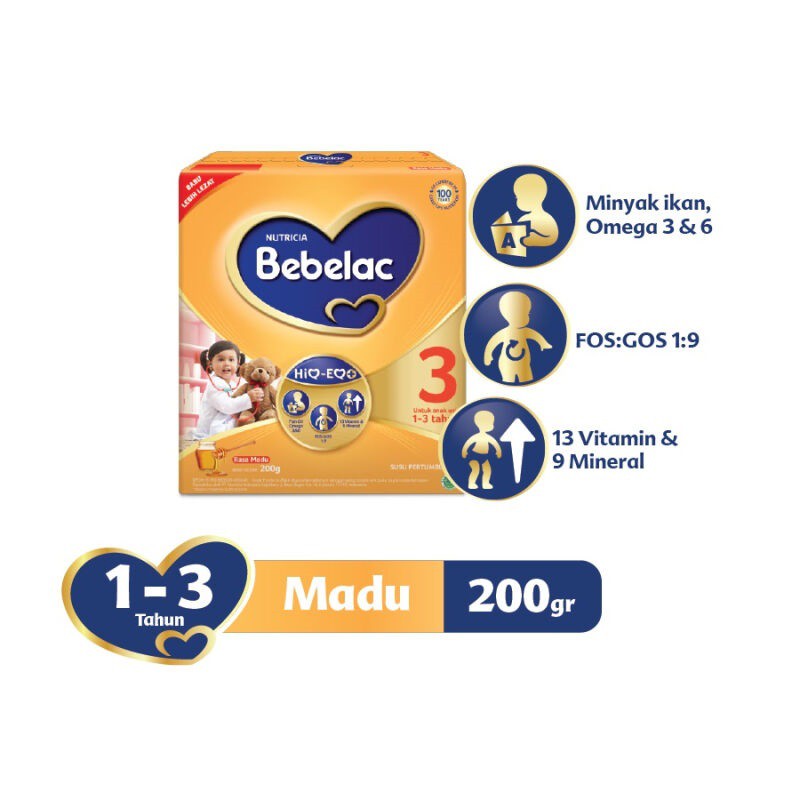 Bebelac 3 200gr rasa madu