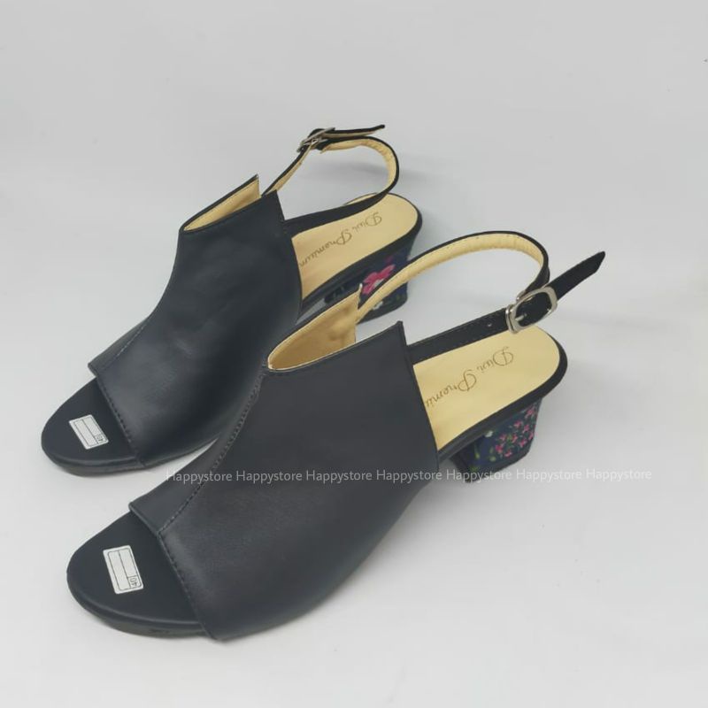 Heels wanita tali belakang - sandal wanita hak tahu - wedges wanita open toe Pd125