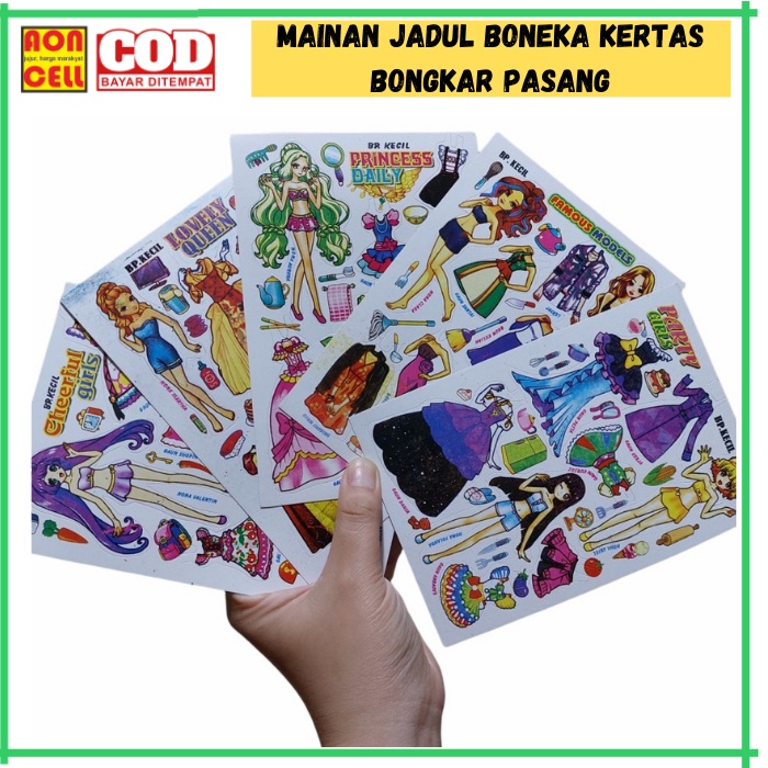 BONEKA KERTAS BP MAINAN JADUL BONGKAR PASANG JUMBO PAPERDOLL PEREMPUAN