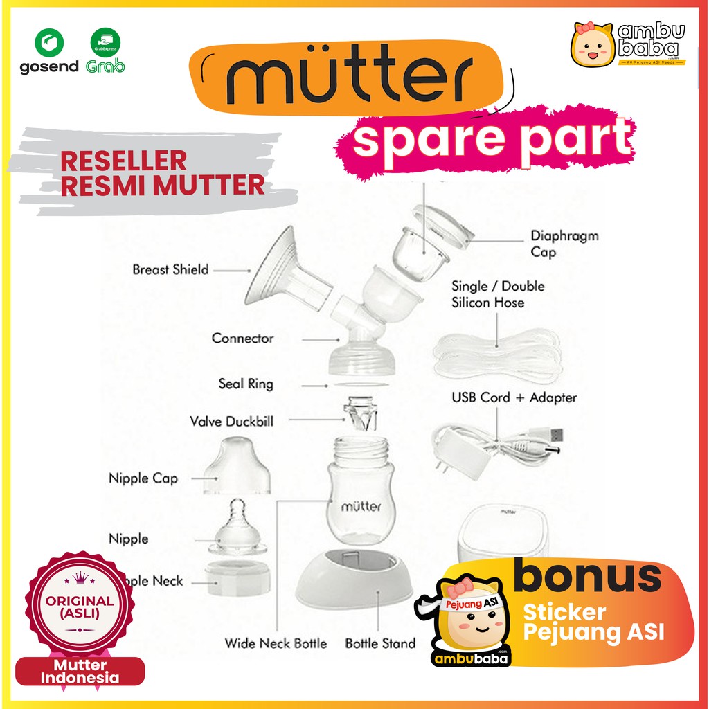 Mutter Spare Part untuk Pearl/Opal Valve Diafragma Corong Botol Selang Silikon Silicone