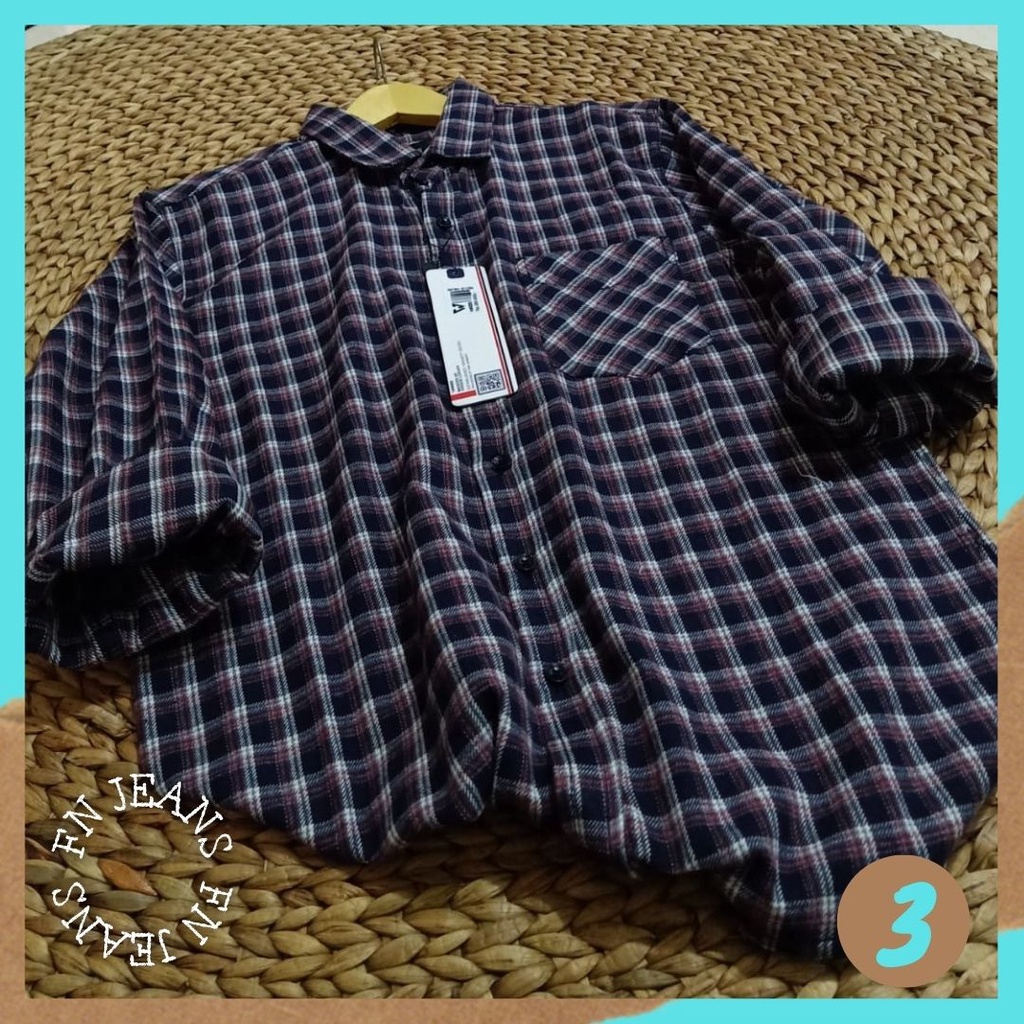 Kemeja Flanel Pria Kemeja Flanel Lengan Panjang Pria PFJ 01