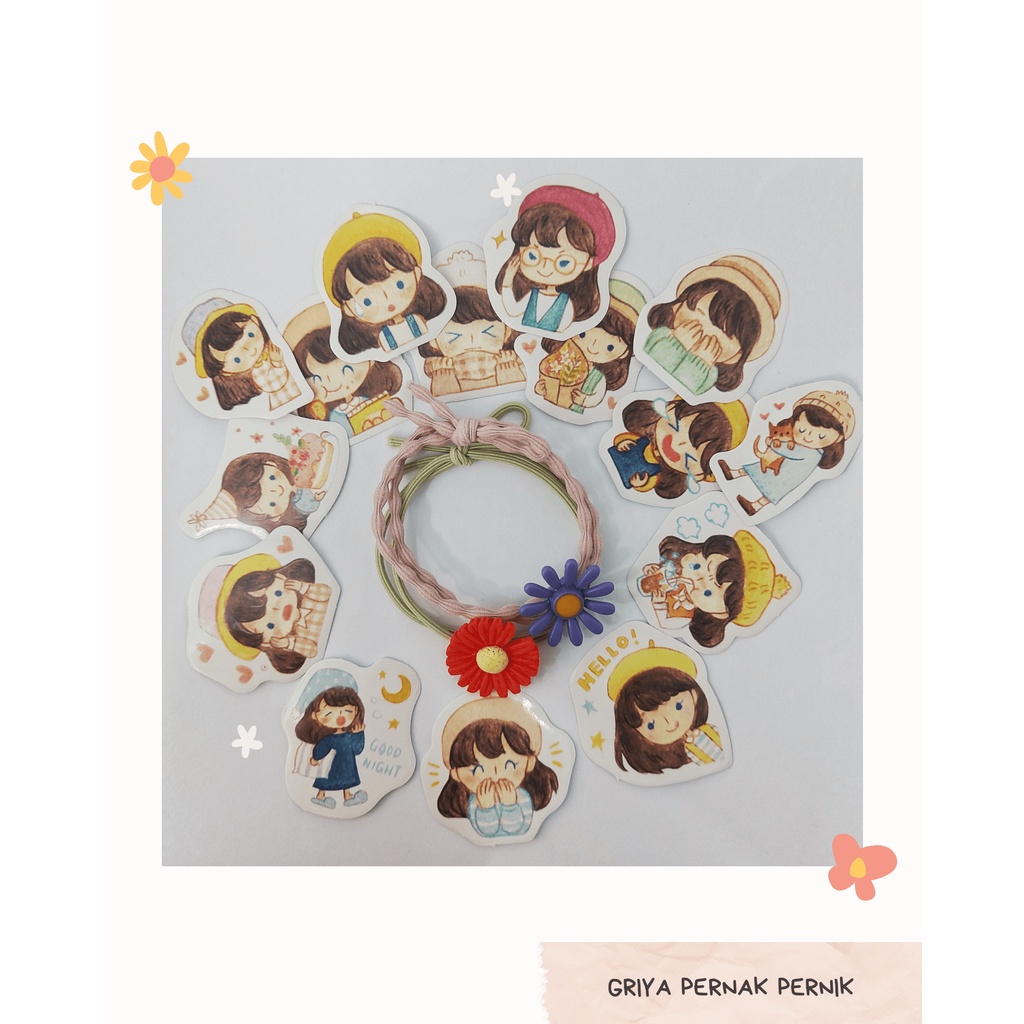 

Pernak Pernik - Stiker Deco Lucu Cute Girl | Stiker Aesthetic Jurnal Scrapbook