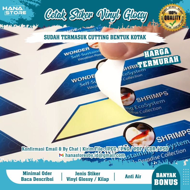 

CETAK STIKER VINYL GLOSY LABEL KOTAK PERSEGI ANTI AIR STICKER MAKANAN KEMASAN PRODUK BOTOL MINUMAN