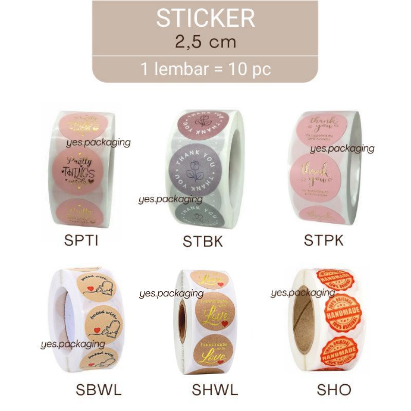 

[2,5x2,5cm] [10pc] STIKER KEMASAN/ STICKER PACKAGING
