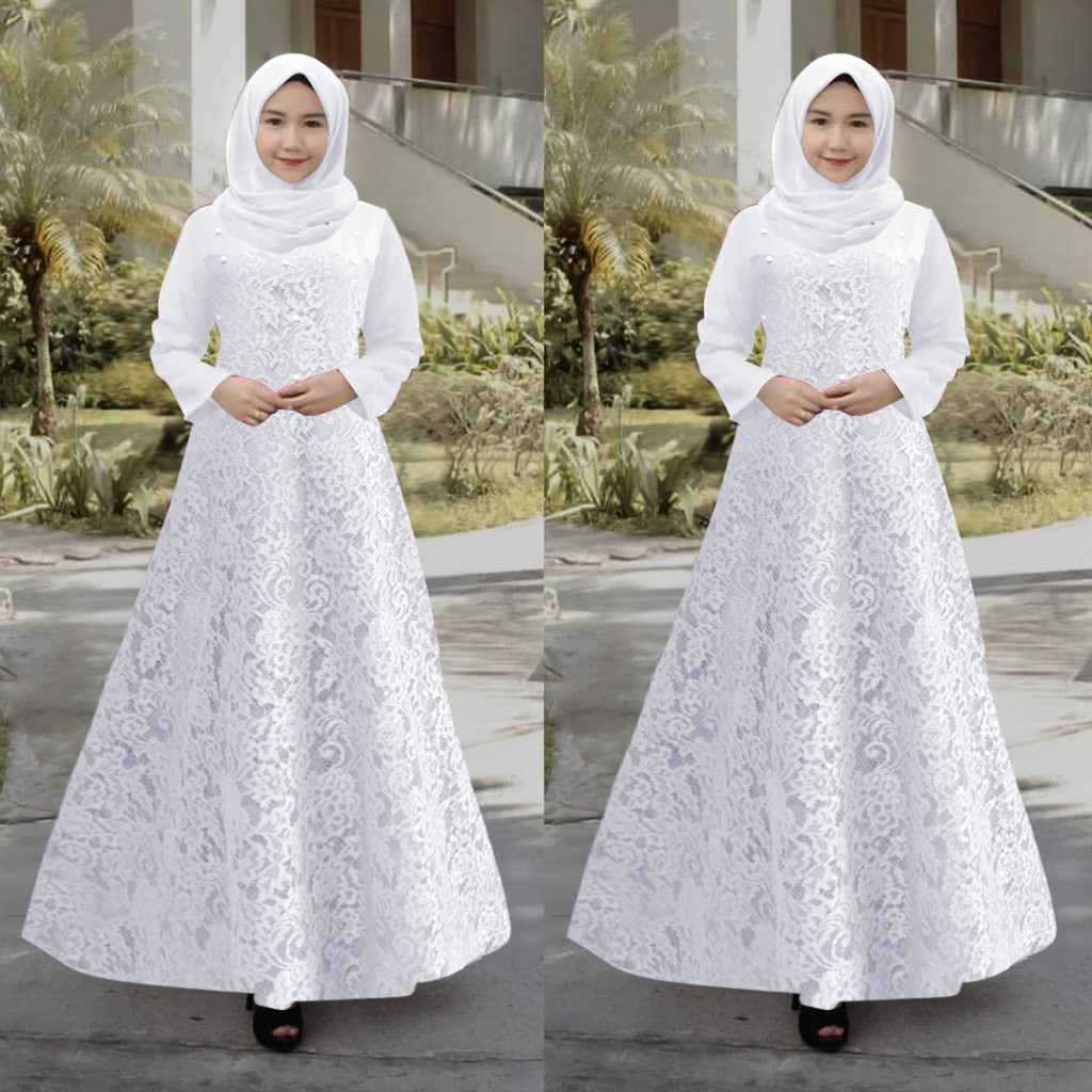 GAMIS MAXI GUCHIKA (SIZE S/M, L, XL,XXL) BRUKAT TIMBUL TULANG(GOOD QUALITY)(READY GAMIS ANAK)