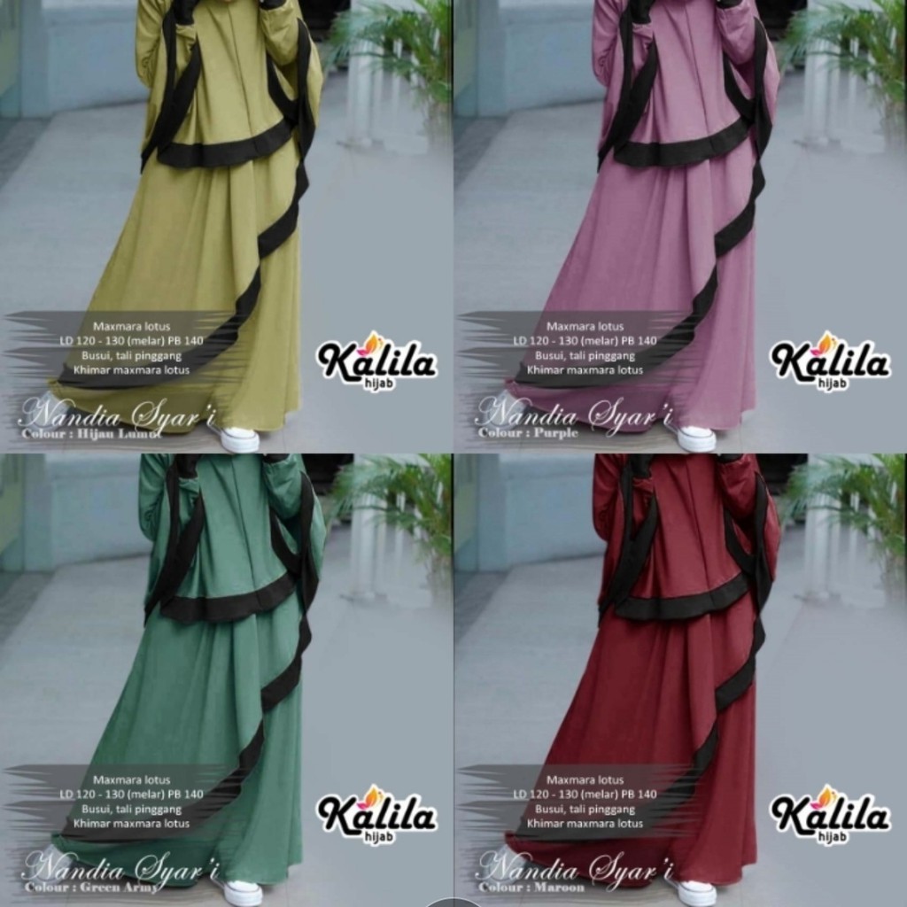 Nandia Gamis By Kalila | Suplier Hijab Solo| Grosir