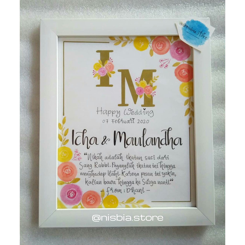 

HAND LETTERING (Wedding Gift, 100% Handmade)