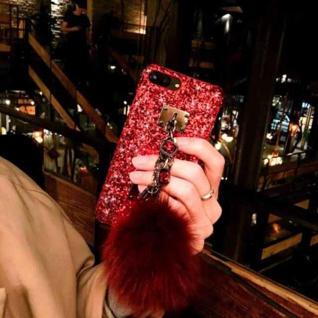 Case Glitter pom-pom Y50 Y30 Y30i V19 V17 Y19 Y17 Y15 Y12 V15 V15pro Y91 Y93 Y95 V11 V9 V5 V5S