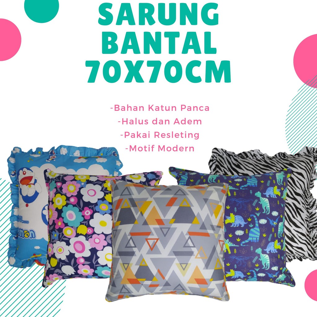 Sarung Bantal 70x70 | Sarung Bantal Besar | Sarung Bantal Kotak | Sarung Bantal Sofa