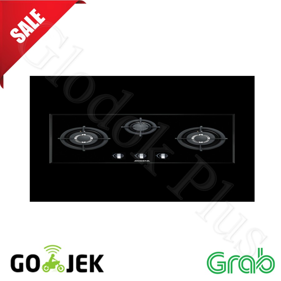 Kompor Tanam Built-In Hob Gas 90cm 3 Burners - MODENA CRISTA BH 1935