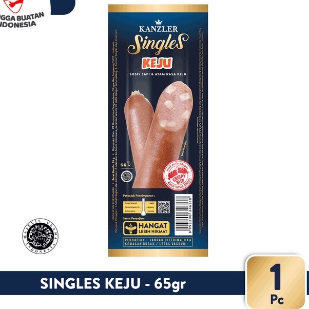 

Kanzler Sosis Singles Keju 65 gr / 1 pcs