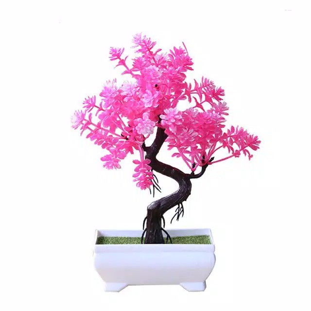 COD BUNGA BONSAI BUNGA PLASTIK BUNGA ARTIFISIAL BUNGA PAJANGAN IMITASI TANAMAN HIAS PLASTIK BP8819-PINK