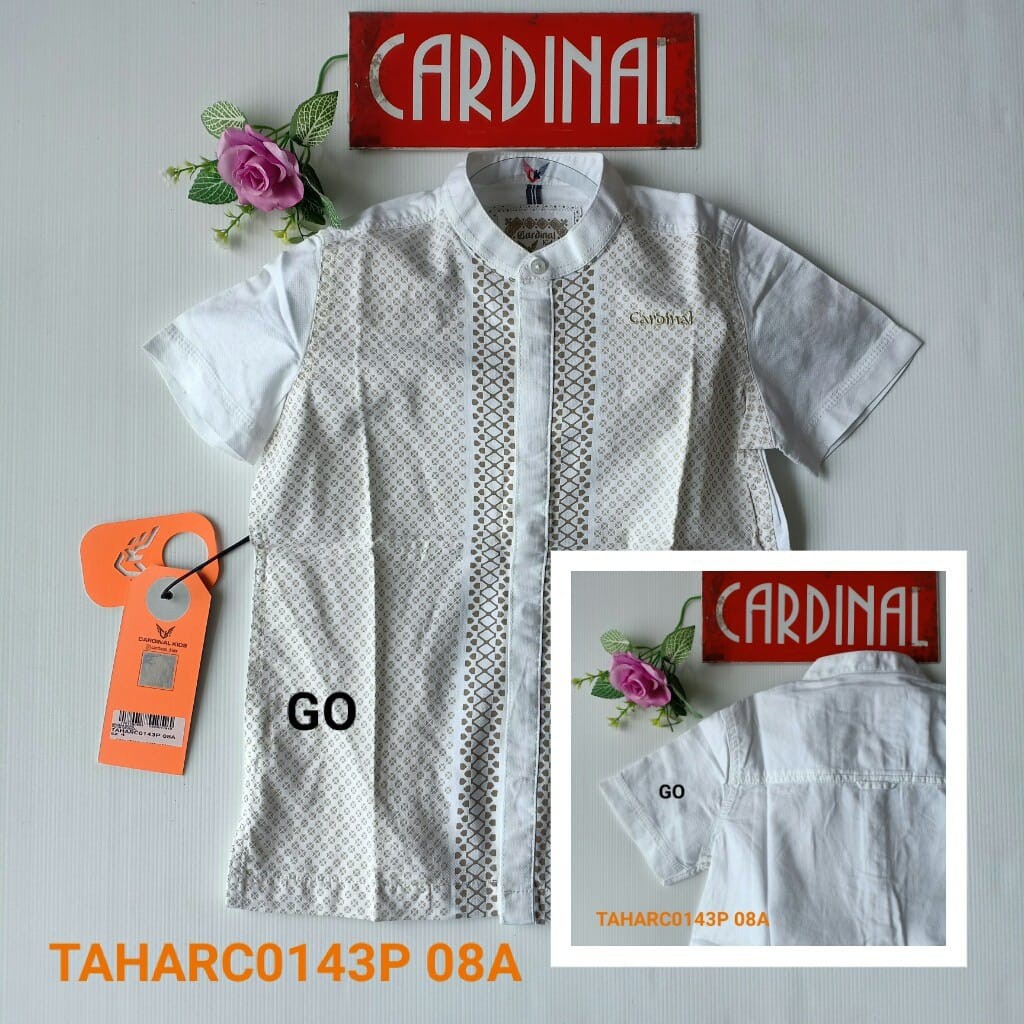 gof PB CARDINAL KIDS KEMEJA KOKO Anak Baju Muslim Pendek Atasan Taqwa Anak Laki Laki