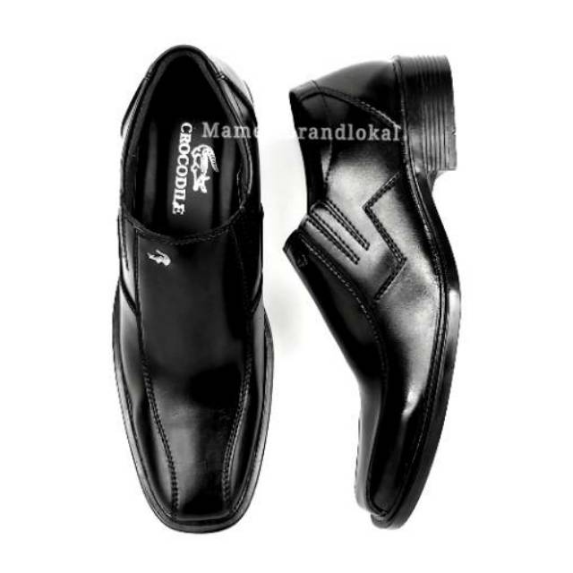 Best Product Sepatu  Pantofel  Hitam Pria  Crocodile Tanpa 