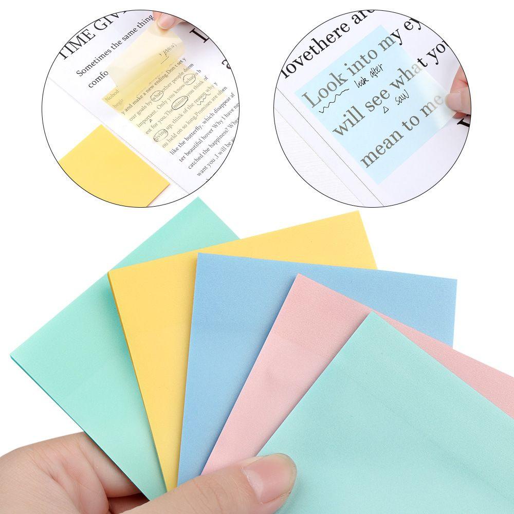 Nanas Transparan Sticky Notes Kreatif Alat Tulis Notepad Bening Bookmark Memo Pad