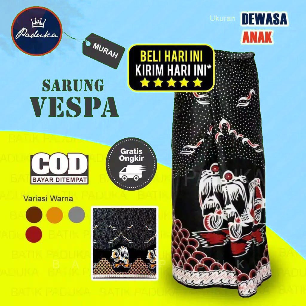 [Langsung dari Pabrik] Sarung Anak Vespa | Sarung Santri | Sarung Batik Pekalongan