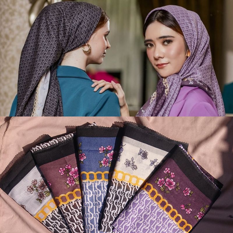 HIJAB VOAL MOTIF TERBARU/MOTIF DENAY 497/HIJAB VOAL MOTIF SEGI EMPAT/HIJAB SEGI EMPAT VOAL MOTIF TERBARU