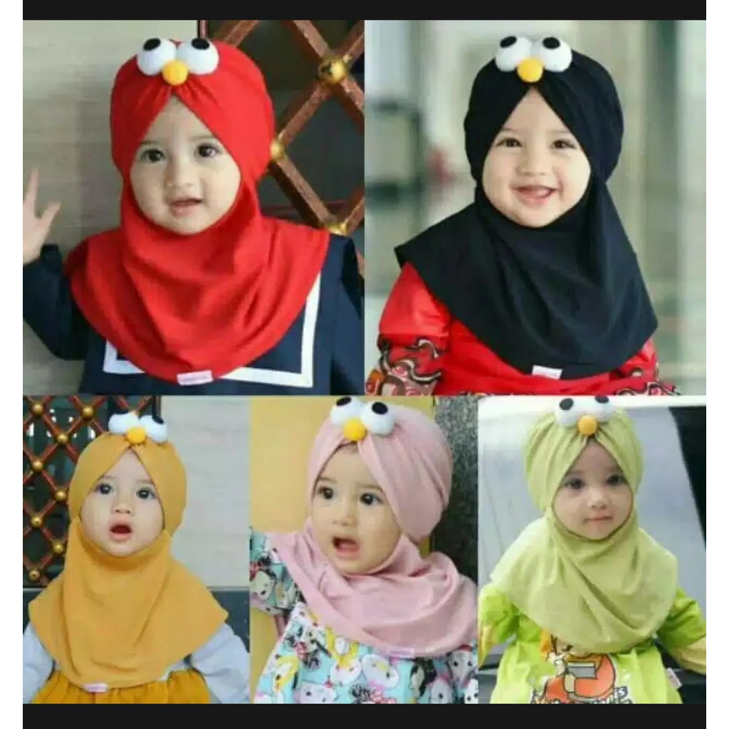 jilbab anak KARAKTER ELMO kerudung anak perempuan hijab anak terbaru jilbab bayi