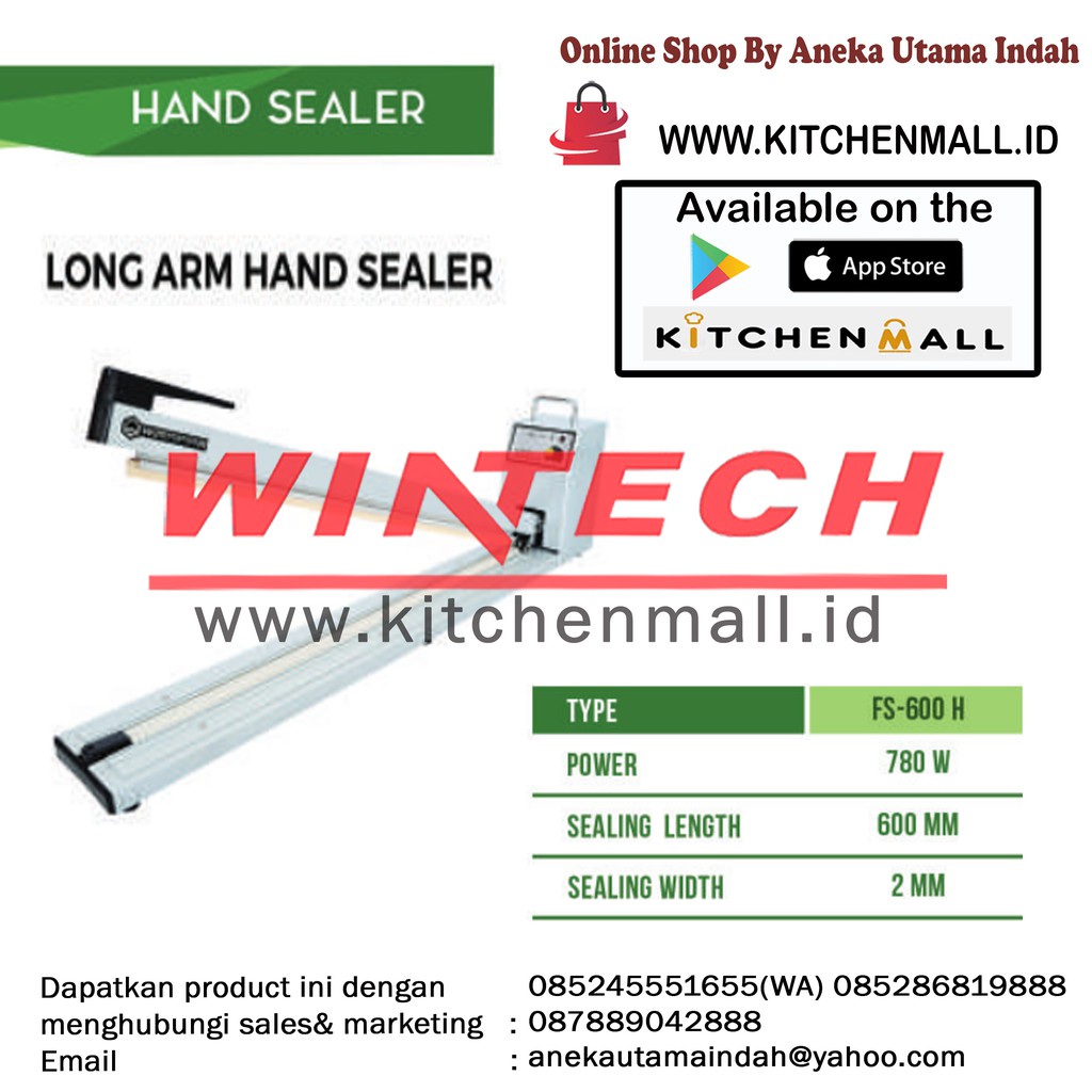 WIRATECH FS-600H HAND SEALER ATAU MESIN PENYEGEL PLASTIK
