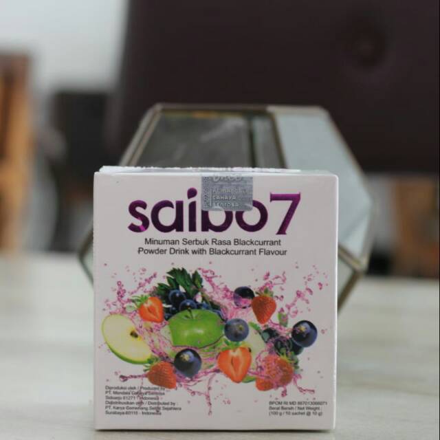 

Saibo7 Minuman Strawberry Blackcurrant 1 box isi 10 Sachet (@10 gr)
