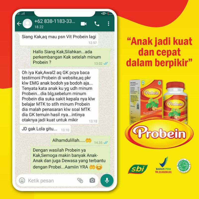 Nutrisi Otak Probein Vitamin Otak anak dan dewasa ORIGINAL BPOM