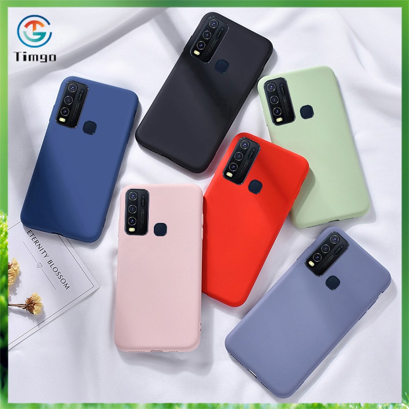 Casing Soft Case Slim Bahan Silikon Cair Warna Permen Polos Untuk Vivo Y30i Y50 Y30 Shopee Indonesia