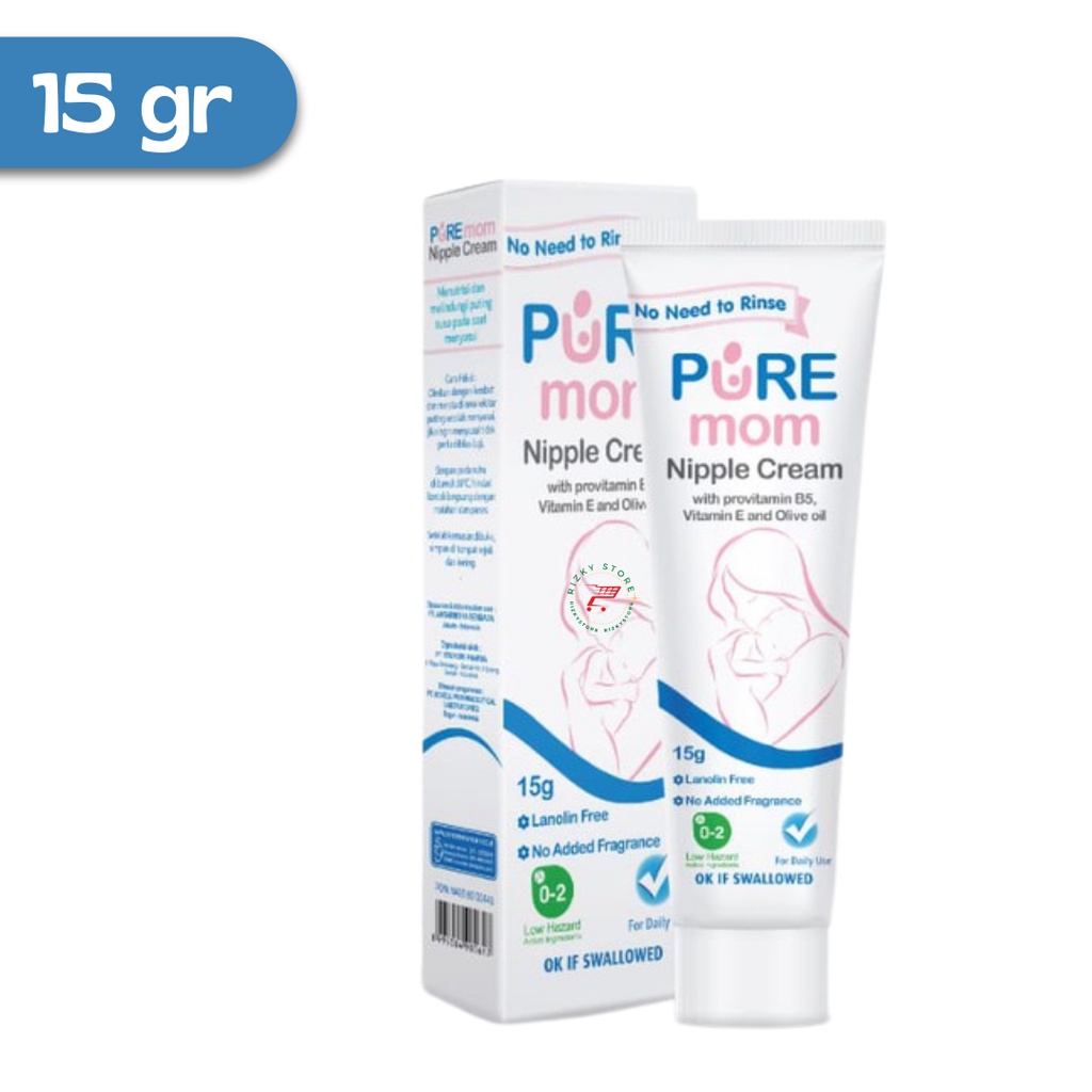 Pure BB Mom Nipple Cream /Krim Puting Susu 15gr