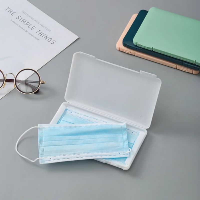Kotak penyimpanan masker anti debu bakteri / travel mask case holder