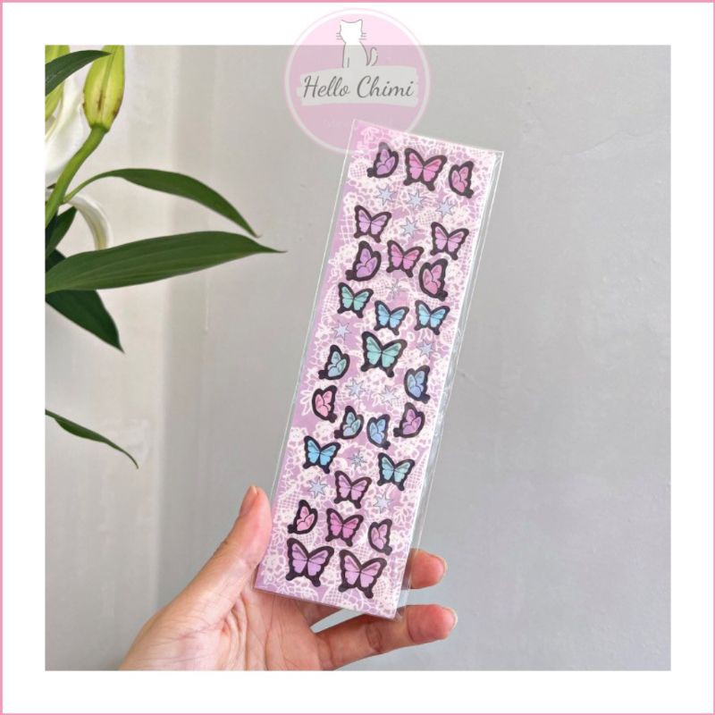 

STICKER SHEET BUTTERFLY | STIKER JURNAL DECO KOREA GLITER