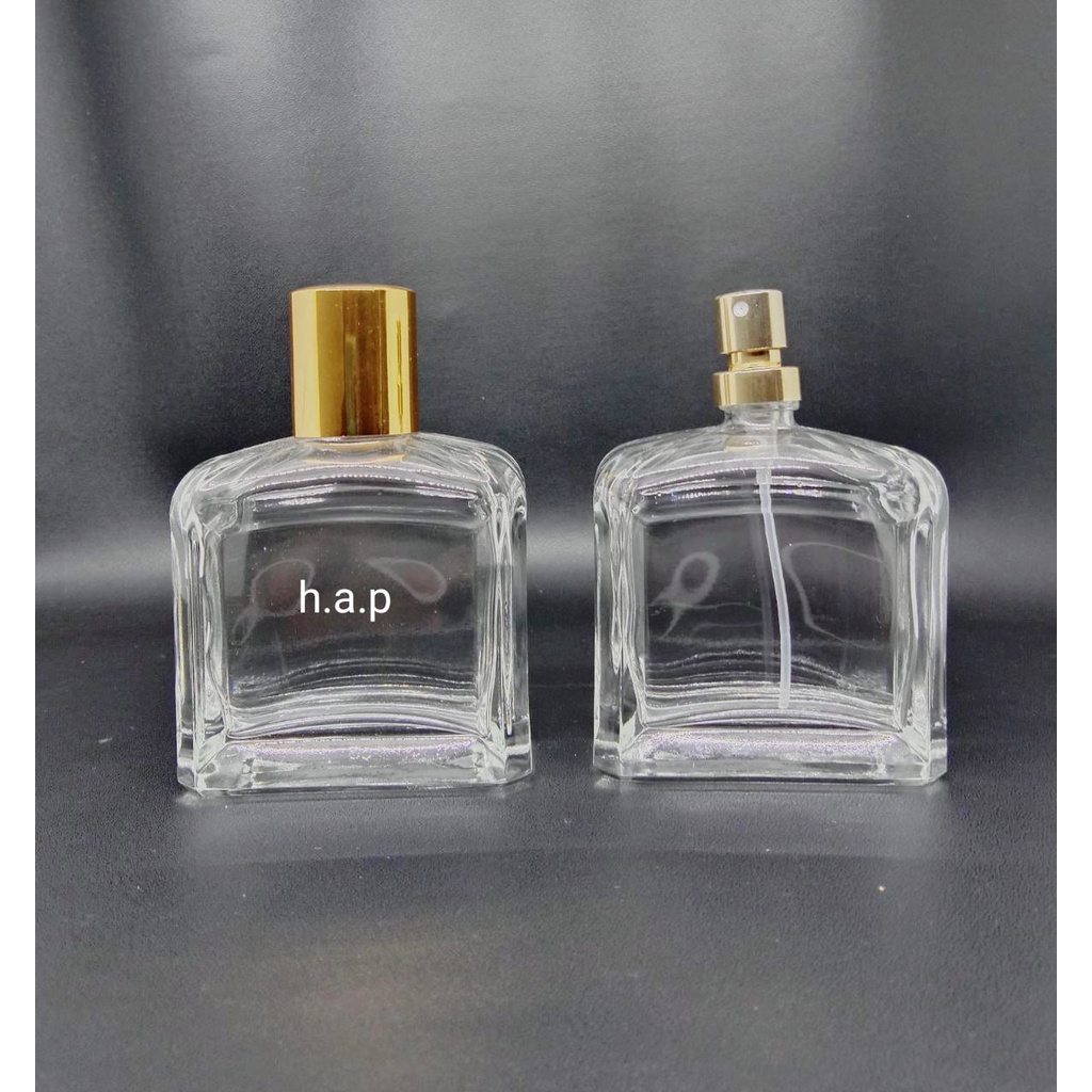 Botol Parfume Press V31656 50ml Pum Gold Tutup Gold Mini Lusinan