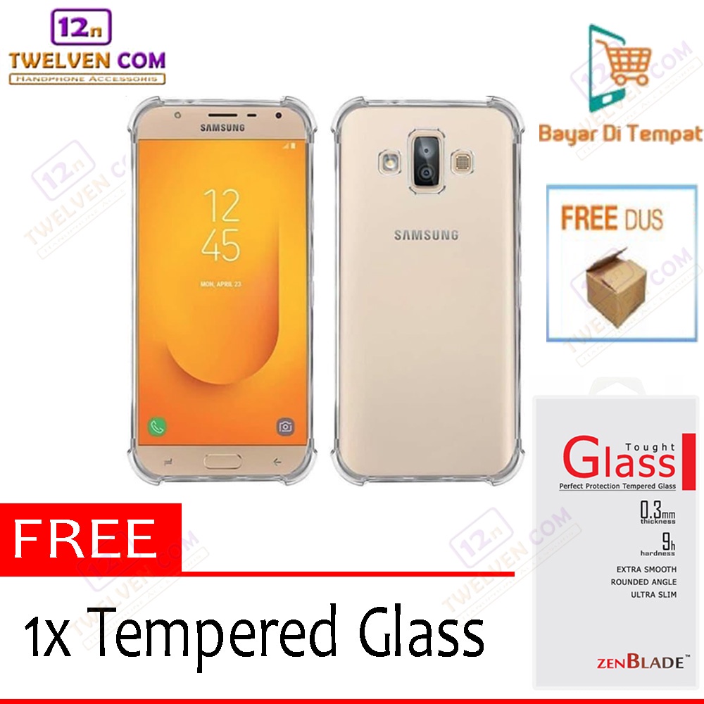 [FLASH SALE] Case Anti Crack Anti Shock Softcase Samsung J7 Duo - Free Tempered Glass