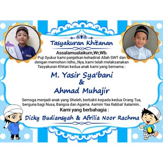 Stiker Syukuran Khitanan Tasyakur Walimatul Khitan Termurah Free Request Foto Anak Shopee Indonesia