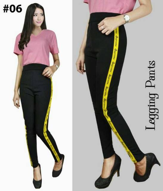 Megasari,Celana legging list samping