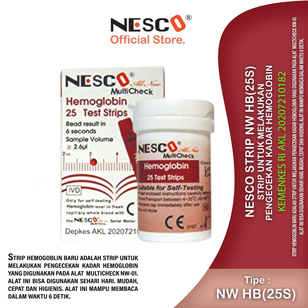 Nesco Strip NW Hb(25s) / STRIP CEK HEMOGLOBIN