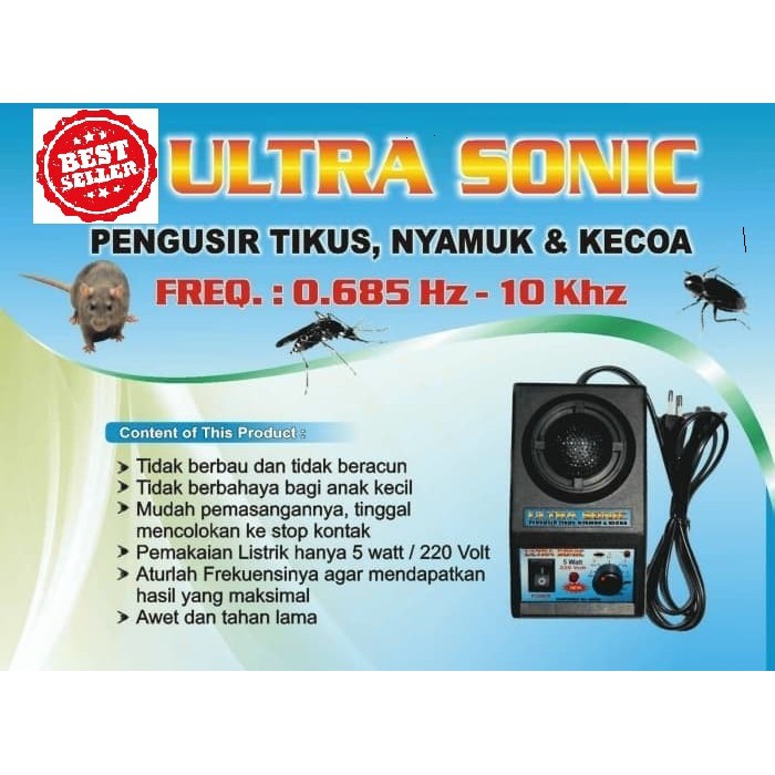 Alat Pengusir Tikus, Nyamuk, dan Kecoa Menggunakan Suara