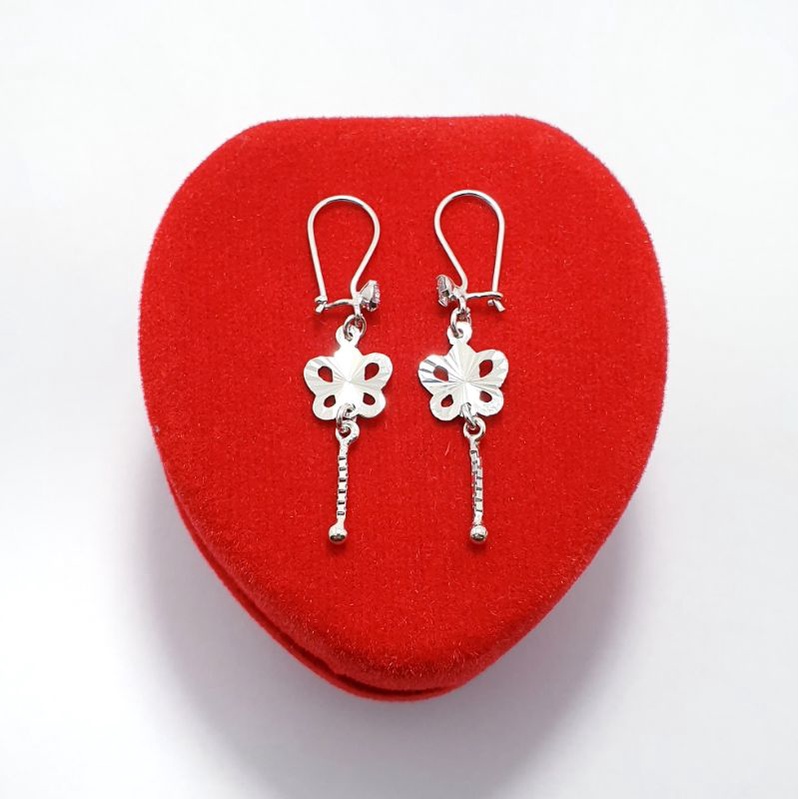 Perhiasan Anting Perak 925 Lapis Emas Putih / Anting Anting Wanita Silver 925 / Anting kupu kupu