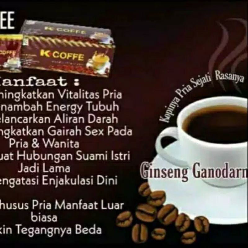 COFFE GINGSENG K-LINK | KOPI TAHAN LAMA K-LINK 1 SACHET