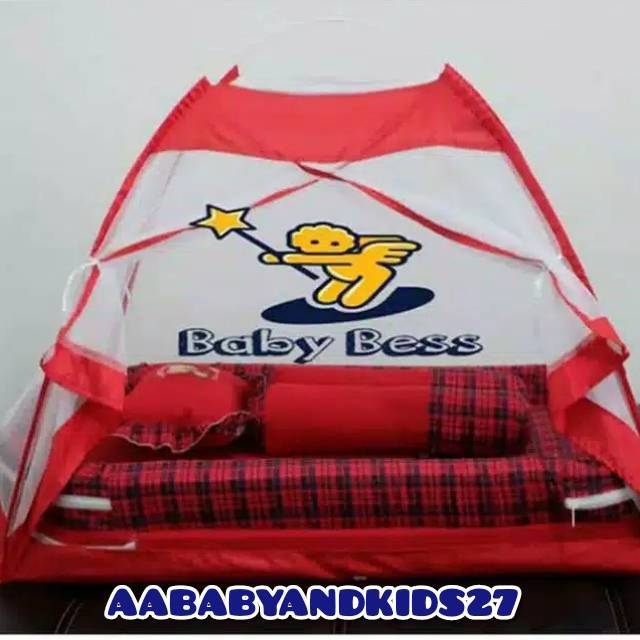 BABY BESS-KASUR BAYI KELAMBU BESS CORAK TUA-KASUR KELAMBU TENDA ANTI NYAMUK BABY BESS TUA