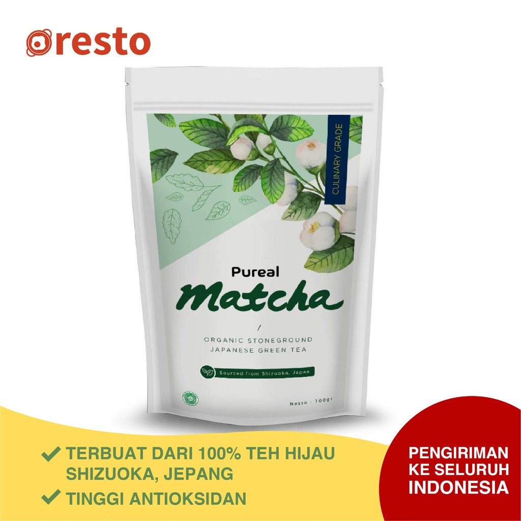 

Pureal Matcha - Japanese Matcha Powder / Bubuk Green Tea 100 gr