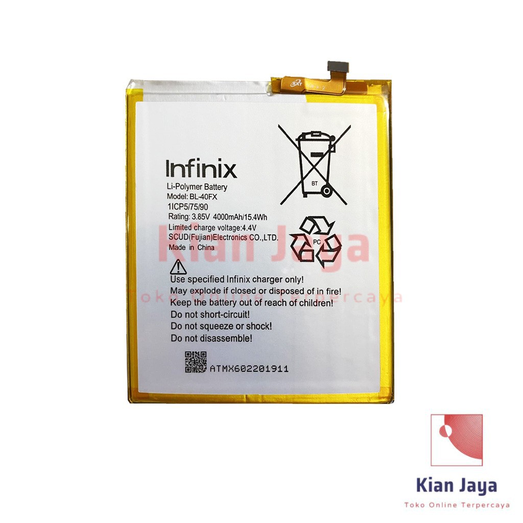 Baterai Infinix Zero 4 Plus / BL-40FX Batre Batrai Battery Hp BL40FX Original